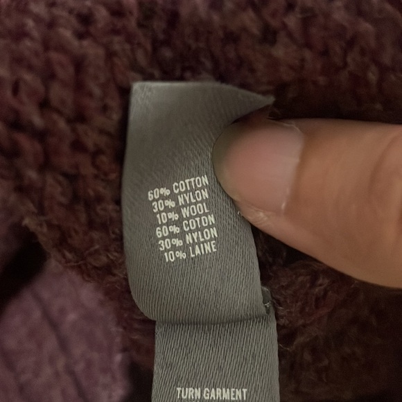 Aerie Sweater Womens Small Purple Chunky Cable Knit Pullover Long Sleeve - Picture 4 of 5